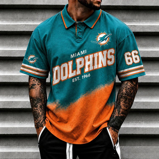 [TOUCHDOWN DEAL] NEW CUSTOMIZED NFL19 MDP MIAMI DOLPHINS POLO SHIRT
