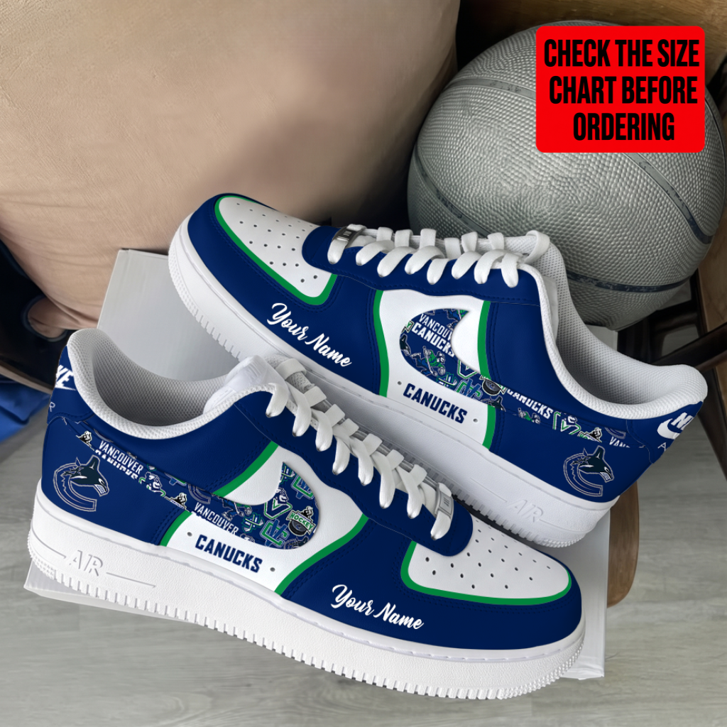 [PUCK DROP DEAL] NEW CUSTOMIZED NHL19 VCC VANCOUVER CANUCKS AF1 SHOES