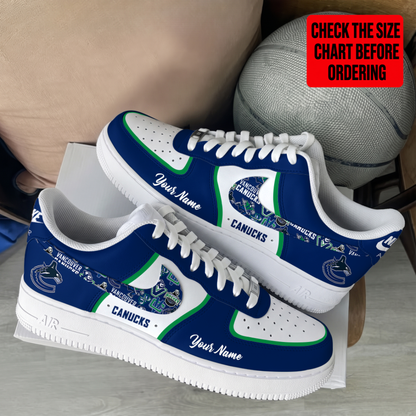[PUCK DROP DEAL] NEW CUSTOMIZED NHL19 VCC VANCOUVER CANUCKS AF1 SHOES
