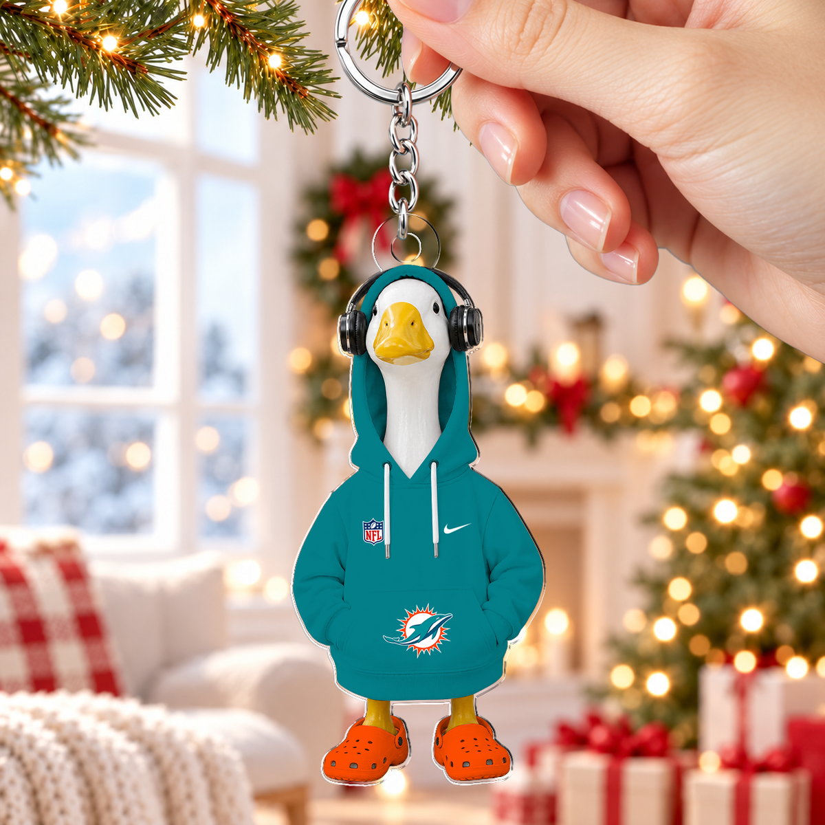 [TOUCHDOWN DEAL] NEW CUSTOMIZED NFL19 MDP MIAMI DOLPHINS ACRYLIC KEYCHAIN