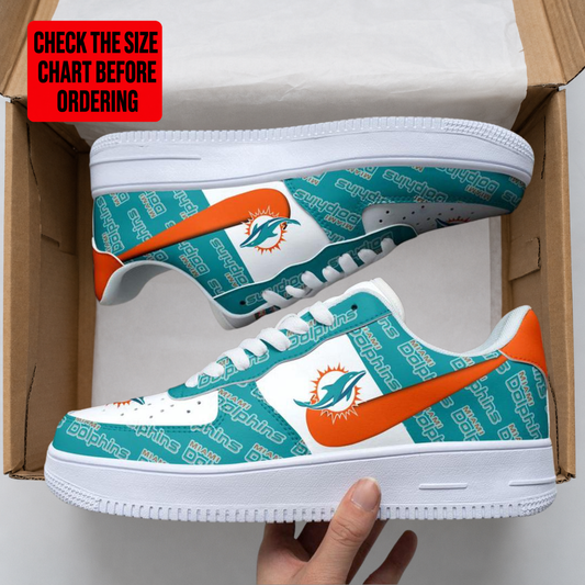 [TOUCHDOWN DEAL] NEW CUSTOMIZED NFL19 MDP MIAMI DOLPHINS AF1 SHOES