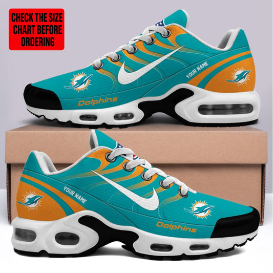 [TOUCHDOWN DEAL] NEW CUSTOMIZED NFL19 MDP MIAMI DOLPHINS AIR MAX PLUS SNEAKERS