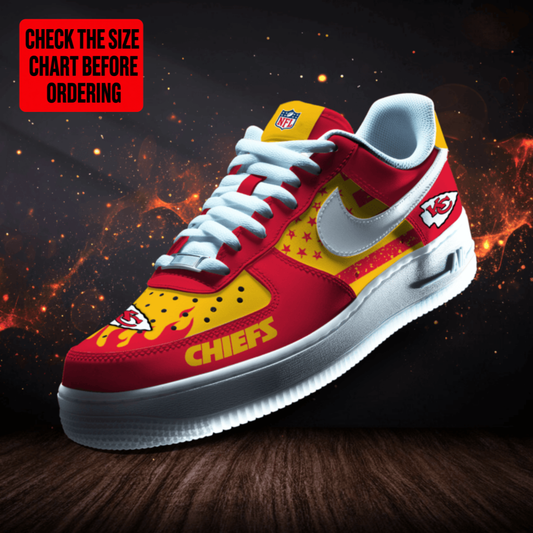 [TOUCHDOWN DEAL] NEW CUSTOMIZED NFL01 KCC KANSAS CITY CHIEFS AF1 SNEAKERS