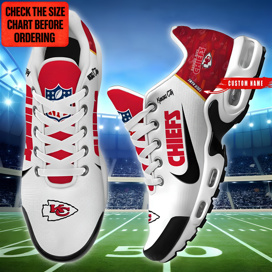 [TOUCHDOWN DEAL] NEW CUSTOMIZED NFL01 KCC KANSAS CITY CHIEFS AIR MAX PLUS SNEAKERS