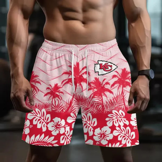 [TOUCHDOWN DEAL] NEW CUSTOMIZED NFL01 KCC KANSAS CITY CHIEFS SHORT PANTS