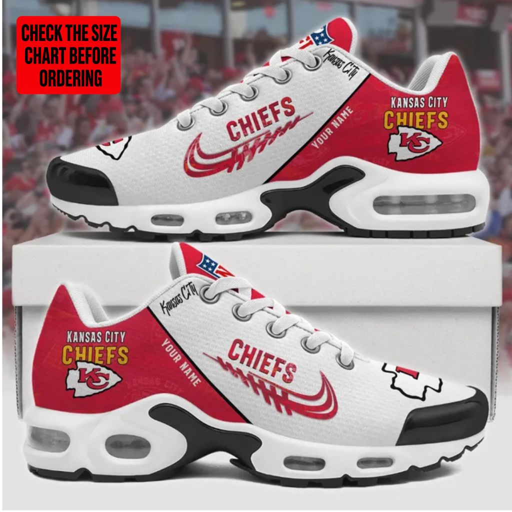 [TOUCHDOWN DEAL] NEW CUSTOMIZED NFL01 KCC KANSAS CITY CHIEFS AIR MAX PLUS SNEAKERS
