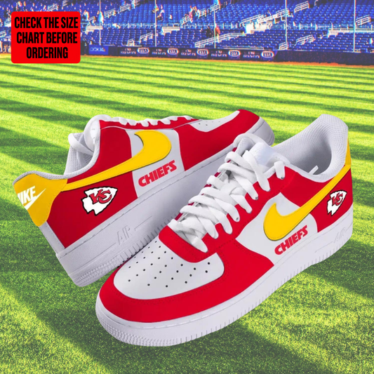 [TOUCHDOWN DEAL] NEW CUSTOMIZED NFL01 KCC KANSAS CITY CHIEFS AF1 SHOES