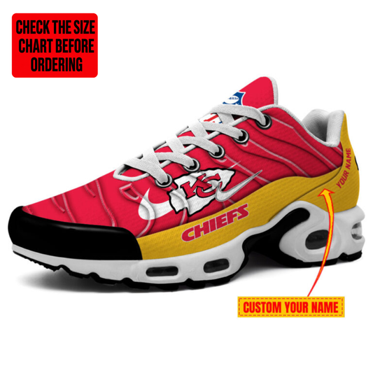 [TOUCHDOWN DEAL] NEW CUSTOMIZED NFL01 KCC KANSAS CITY CHIEFS AIR MAX PLUS SNEAKERS