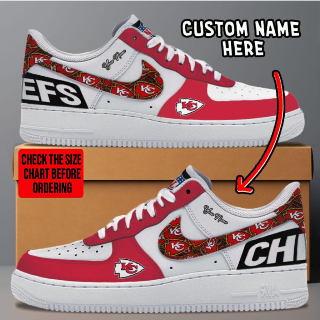 [TOUCHDOWN DEAL] NEW CUSTOMIZED NFL01 KCC KANSAS CITY CHIEFS AF1 SNEAKERS