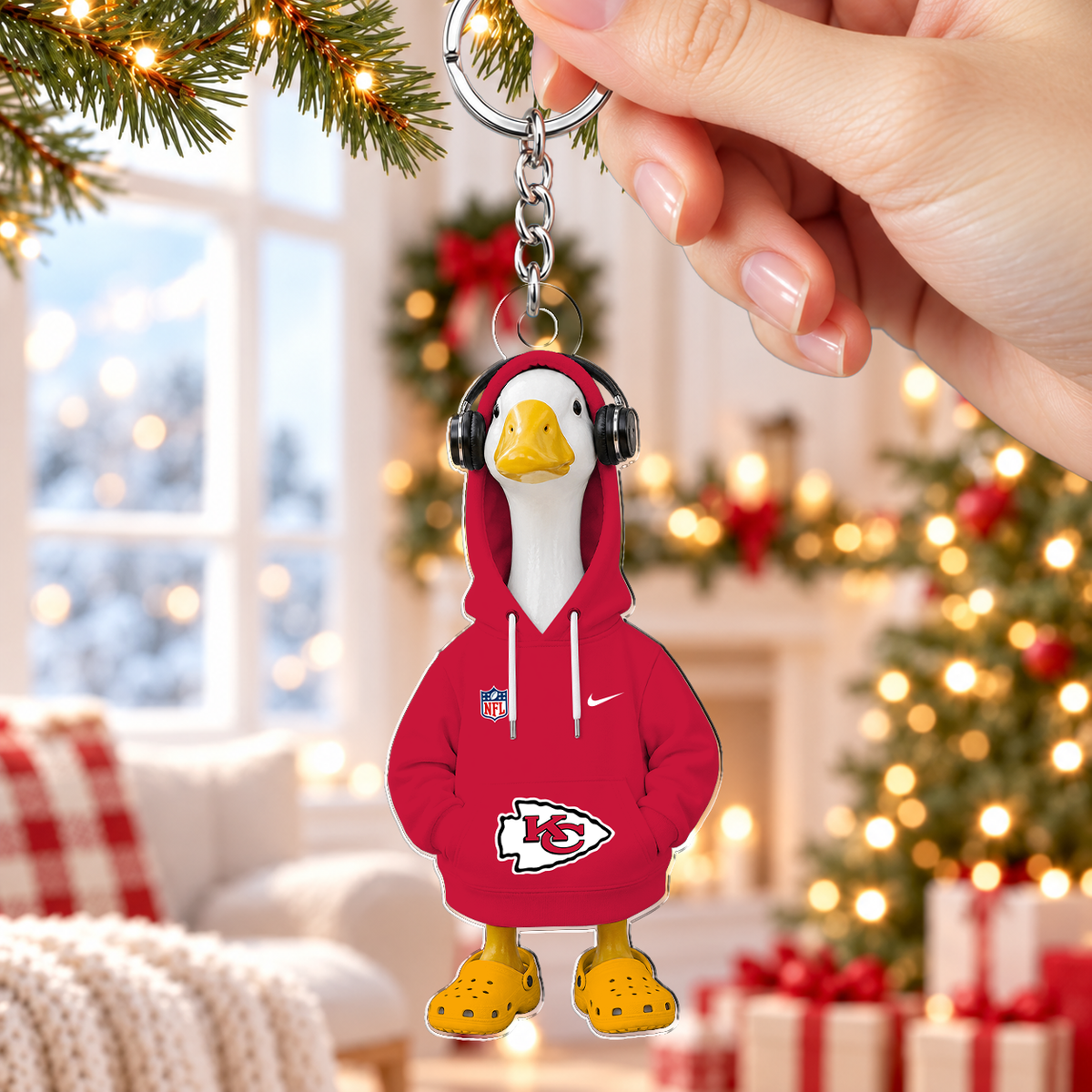 [TOUCHDOWN DEAL] NEW CUSTOMIZED NFL01 KCC KANSAS CITY CHIEFS ACRYLIC KEYCHAIN