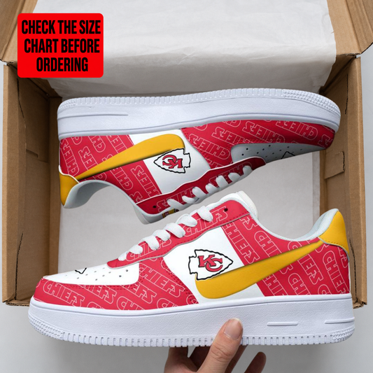 [TOUCHDOWN DEAL] NEW CUSTOMIZED NFL01 KCC KANSAS CITY CHIEFS AF1 SHOES