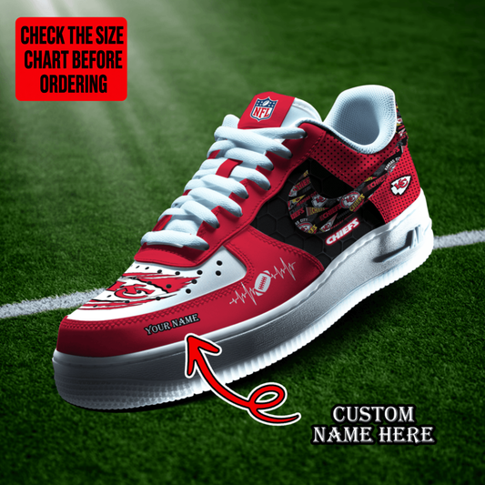 [TOUCHDOWN DEAL] NEW CUSTOMIZED NFL01 KCC KANSAS CITY CHIEFS AF1 SHOES