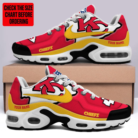 [TOUCHDOWN DEAL] NEW CUSTOMIZED NFL01 KCC KANSAS CITY CHIEFS AIR MAX PLUS SNEAKERS