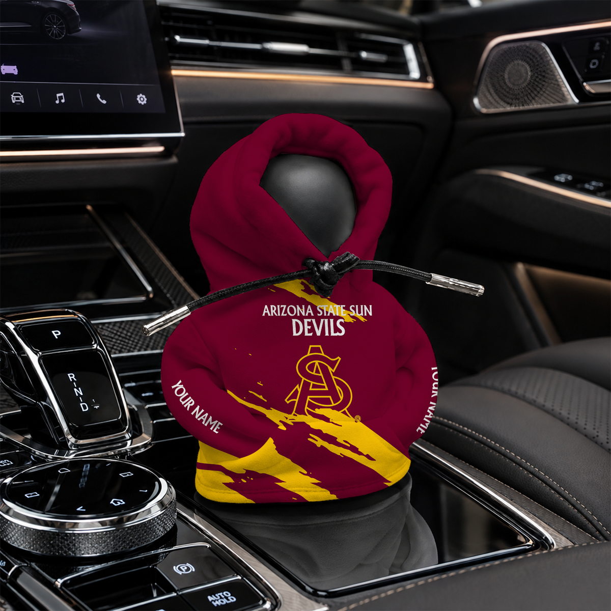 [HOMERUN DEAL] NEW CUSTOMIZED NCAA CWS02 ASS ARIZONA STATE SUN DEVILS AUTOMOTIVE HOODIE SHIFT KNOB COVER