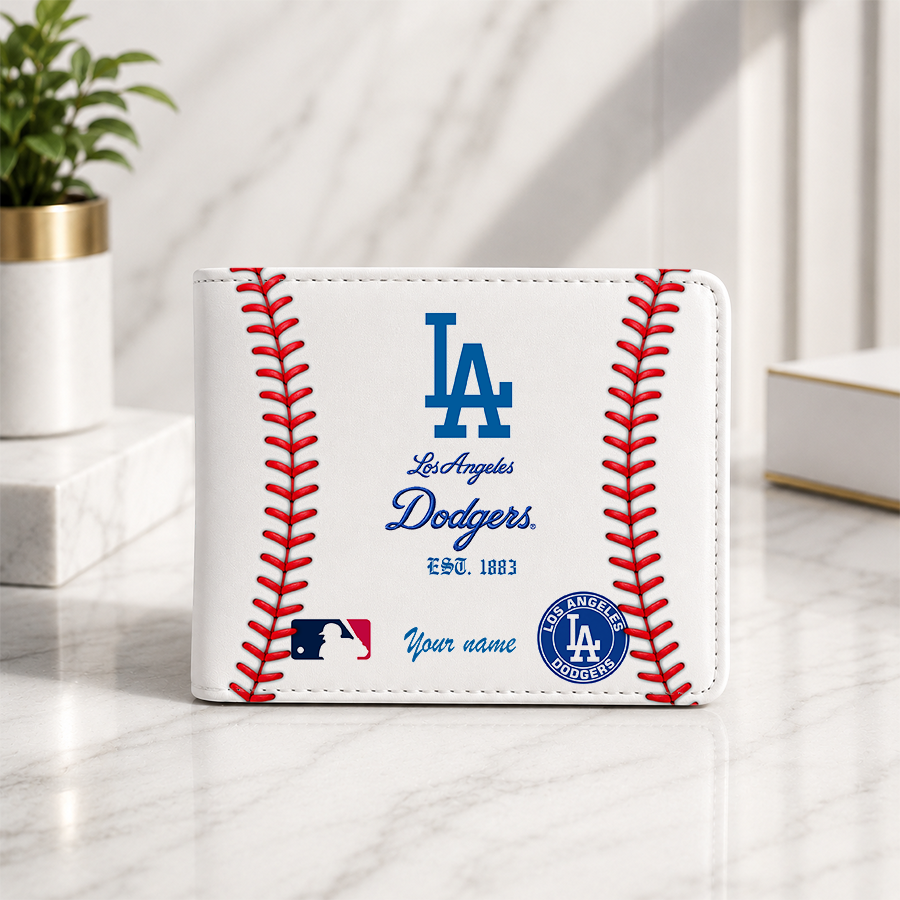 [HOMERUN DEAL] NEW CUSTOMIZED MLB02 LAD LOS ANGELES DODGERS LEATHER WALLET