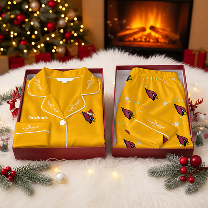 [TOUCHDOWN DEAL] NEW CUSTOMIZED NFL20 ARC ARIZONA CARDINALS LONG-SLEEVE PAJAMA SET