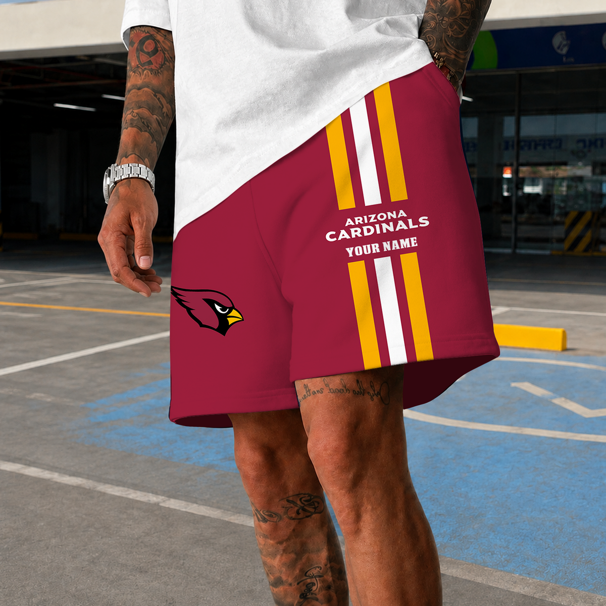 [TOUCHDOWN DEAL] NEW CUSTOMIZED NFL20 ARC ARIZONA CARDINALS SHORT PANTS