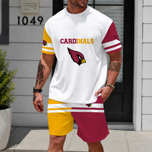 [TOUCHDOWN DEAL] NEWCUSTOMIZED NFL20 ARC ARIZONA CARDINALS UNISEX T-SHIRT & SHORTS SET