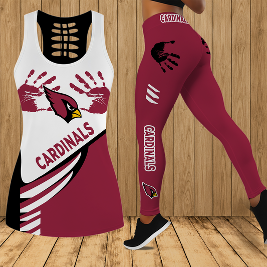 [TOUCHDOWN DEAL] NEW CUSTOMIZED NFL20 ARC ARIZONA CARDINALS HOLLOW TANK TOP & LEGGINGS SET