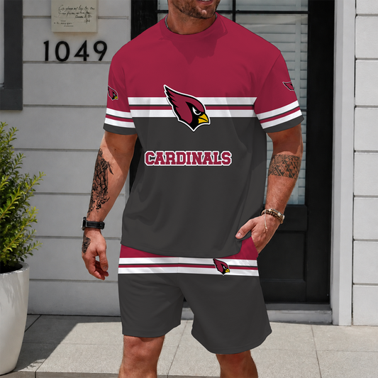 [TOUCHDOWN DEAL] NEWCUSTOMIZED NFL20 ARC ARIZONA CARDINALS UNISEX T-SHIRT & SHORTS SET