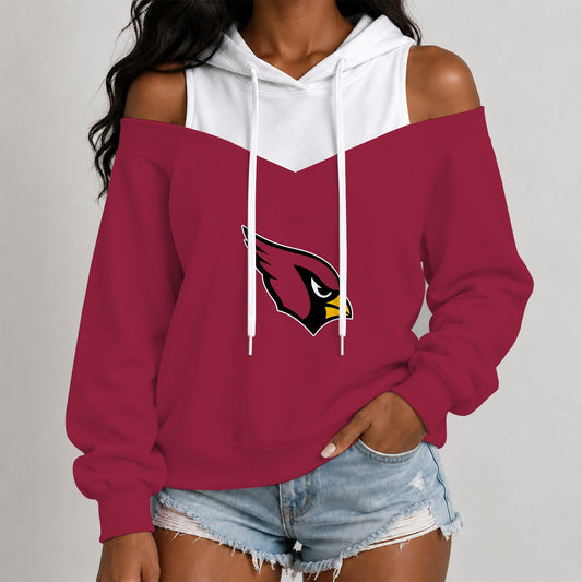 [TOUCHDOWN DEAL] NEW CUSTOMIZED NFL20 ARC THE CARDINALS WOMEN'S OFF-SHOULDER HOODIE
