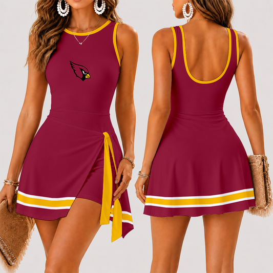[TOUCHDOWN DEAL] NEW CUSTOMIZED NFL20 ARC ARIZONA CARDINALS WOMEN'S SUMMER SKORT DRESS