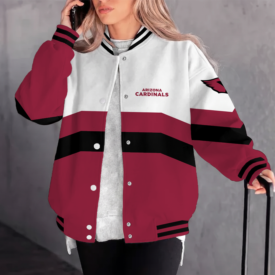 [TOUCHDOWN DEAL] NEW CUSTOMIZED NFL20 ARC ARIZONA CARDINALS SATIN VARSITY & BASEBALL JACKET