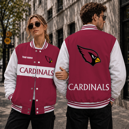 [TOUCHDOWN DEAL] NEW CUSTOMIZED NFL20 ARC ARIZONA CARDINALS SATIN VARSITY & BASEBALL JACKET