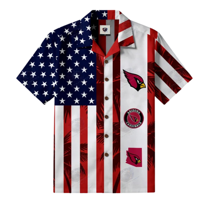 [TOUCHDOWN DEAL] NEW CUSTOMIZED NFL20 ARC ARIZONA CARDINALS PATRIOTIC 250 USA HAWAIIAN SHIRT