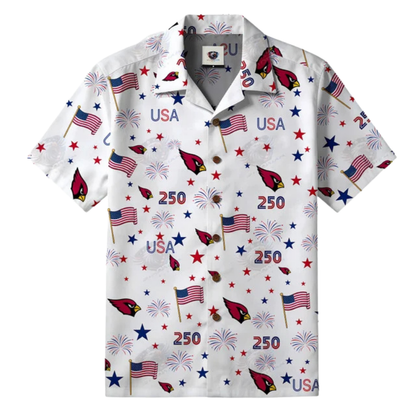 [TOUCHDOWN DEAL] NEW CUSTOMIZED NFL20 ARC ARIZONA CARDINALS PATRIOTIC 250 USA HAWAIIAN SHIRT