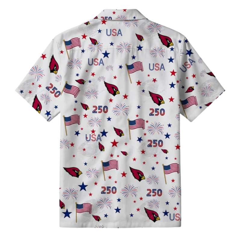 [TOUCHDOWN DEAL] NEW CUSTOMIZED NFL20 ARC ARIZONA CARDINALS PATRIOTIC 250 USA HAWAIIAN SHIRT