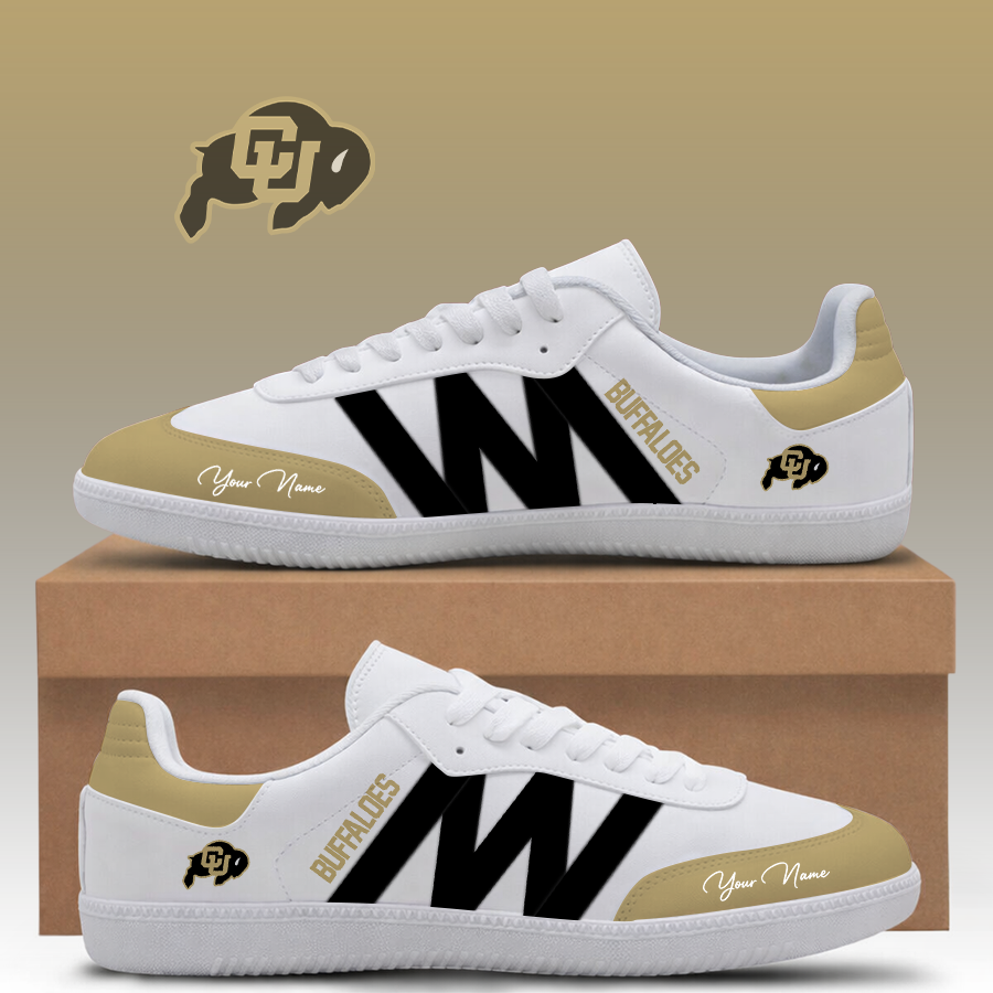 [TOUCHDOWN DEAL] NEW CUSTOMIZED NCAA FBS20 CRB COLORADO BUFFALOES CLASSIC SNEAKERS