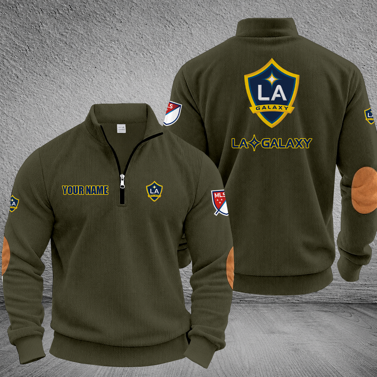 [GOAL DEAL] NEW CUSTOMIZED MLS20 LAG LA GALAXY MULTICOLOR STRIPED QUATER ZIP SWEATSHIRT