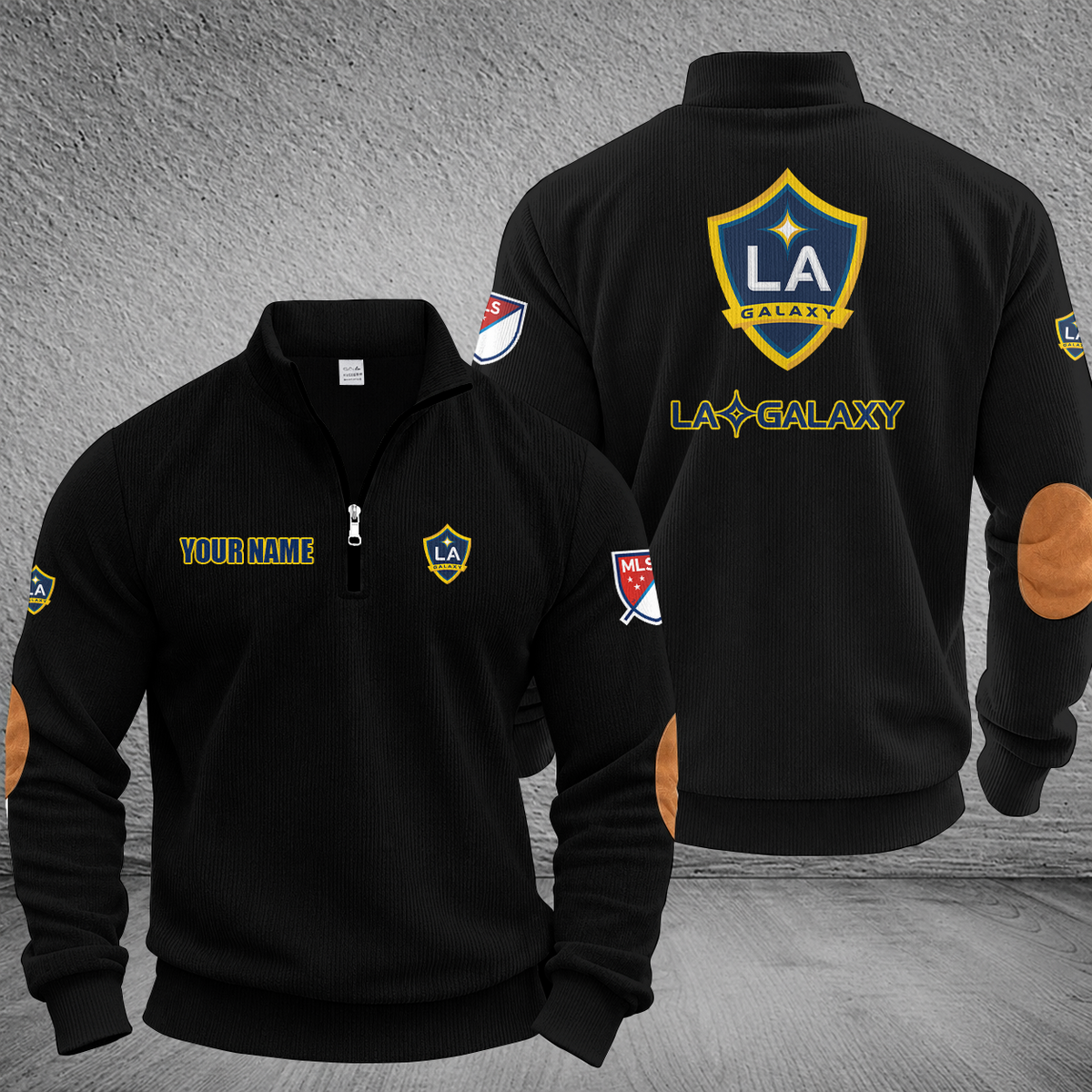 [GOAL DEAL] NEW CUSTOMIZED MLS20 LAG LA GALAXY MULTICOLOR STRIPED QUATER ZIP SWEATSHIRT
