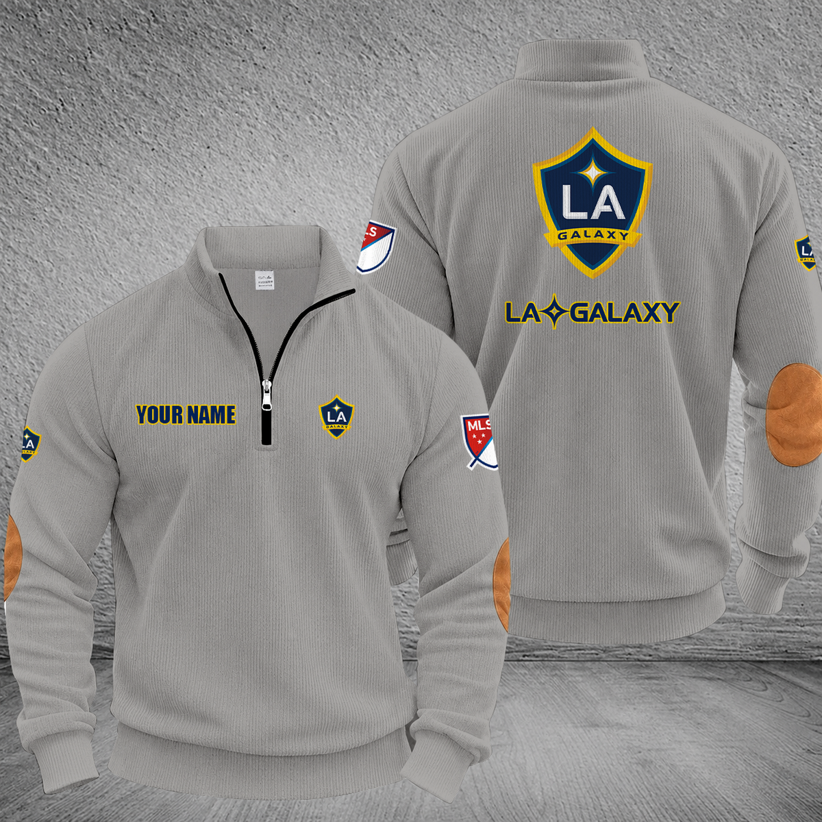 [GOAL DEAL] NEW CUSTOMIZED MLS20 LAG LA GALAXY MULTICOLOR STRIPED QUATER ZIP SWEATSHIRT