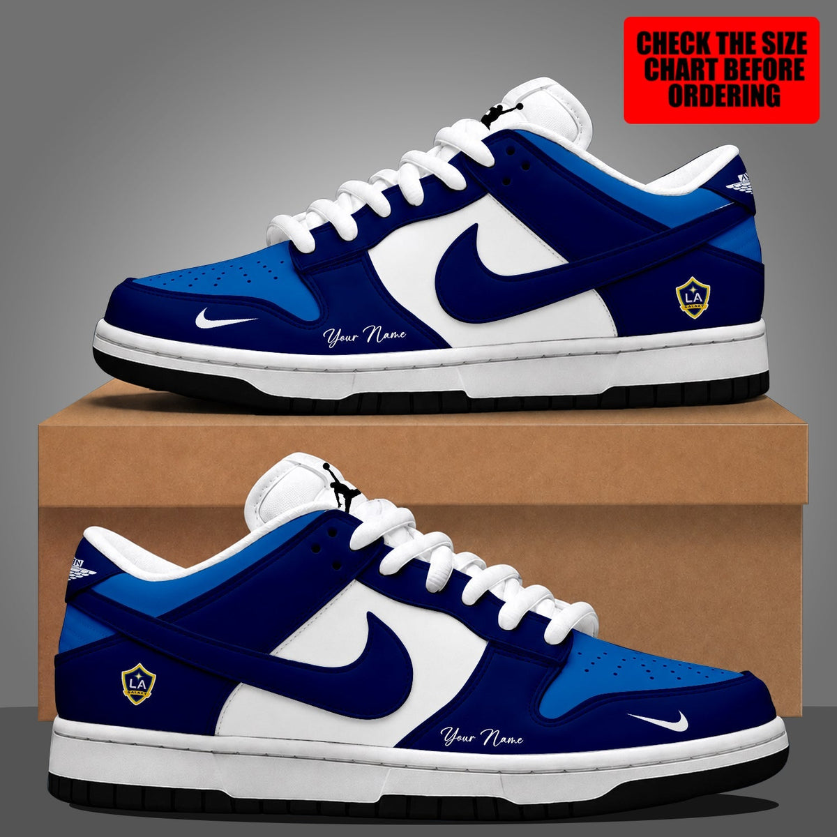[GOAL DEAL] NEW CUSTOMIZED MLS20 LAG LA GALAXY DUNK LOW SHOES