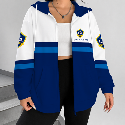 [GOAL DEAL] NEW CUSTOMIZED MLS20 LAG LA GALAXY ZIP HOODIE
