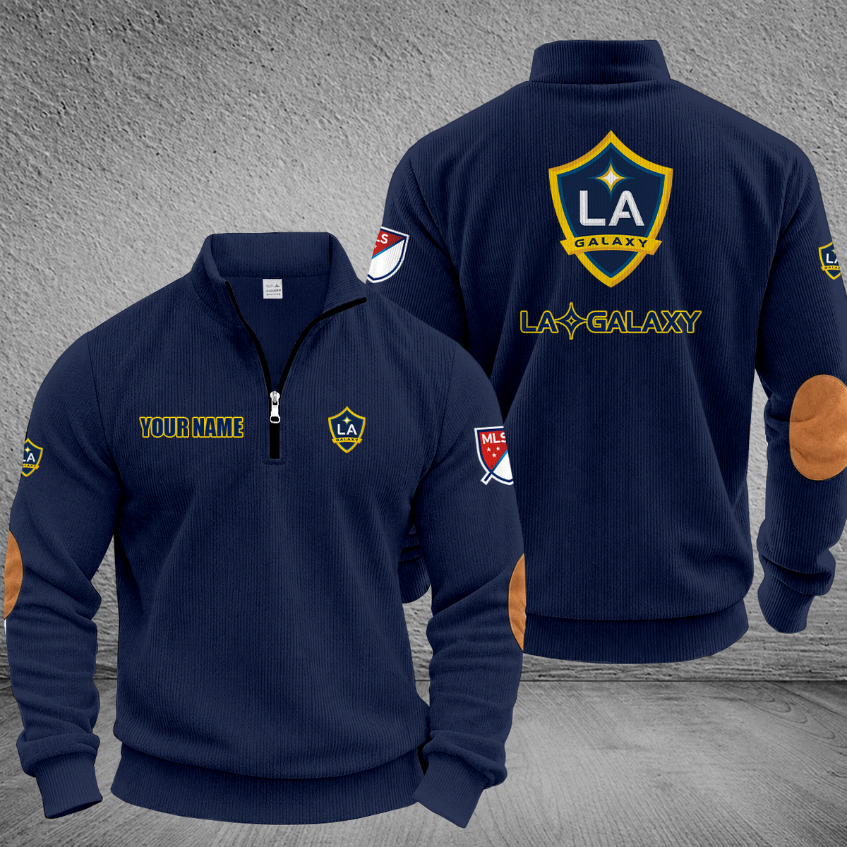 [GOAL DEAL] NEW CUSTOMIZED MLS20 LAG LA GALAXY MULTICOLOR STRIPED QUATER ZIP SWEATSHIRT