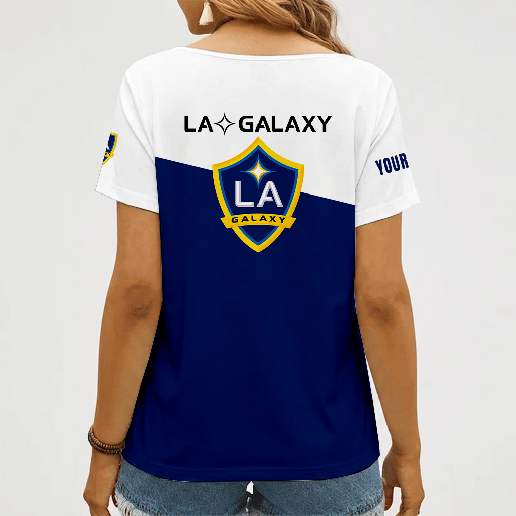 [GOAL DEAL] NEW CUSTOMIZED MLS20 LAG LA GALAXY V-NECK FEMALE SHIRT