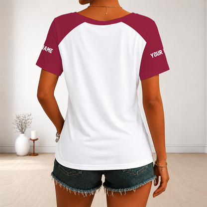 [TOUCHDOWN DEAL] NEW CUSTOMIZED NFL20 ARC ARIZONA CARDINALS V-NECK FEMALE SHIRT