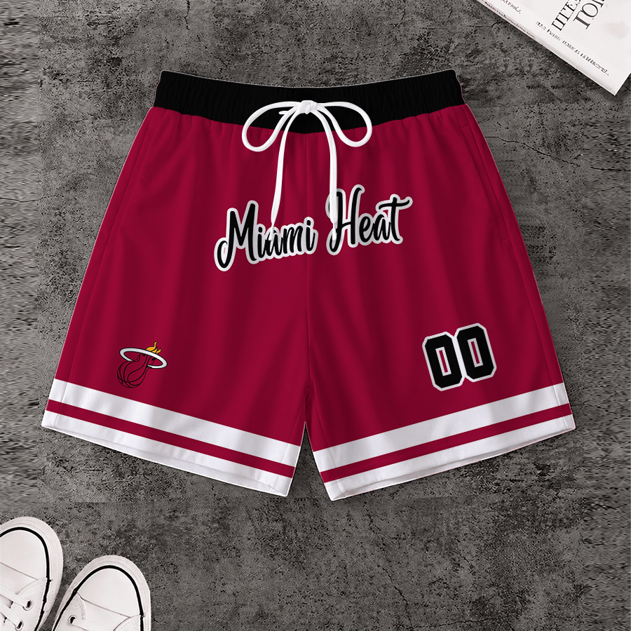 [HOT DEAL] NEW CUSTOMIZED NBA20 MHE MIAMI HEAT SHORT PANTS