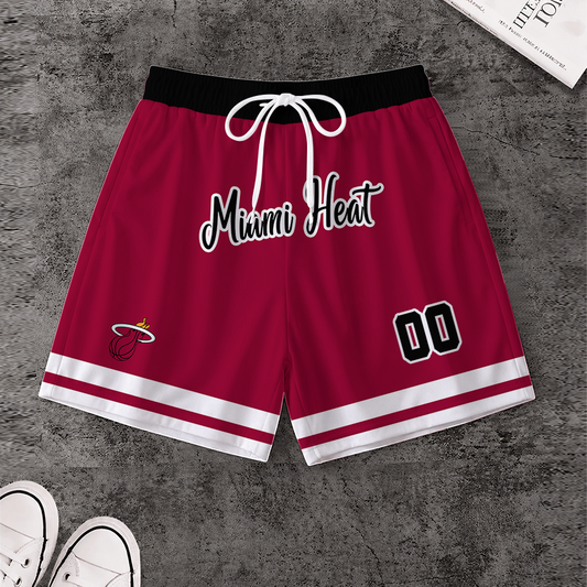 [HOT DEAL] NEW CUSTOMIZED NBA20 MHE MIAMI HEAT SHORT PANTS