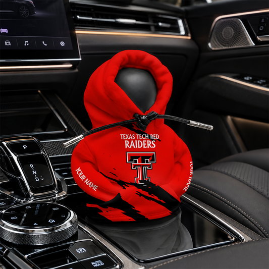 [HOMERUN DEAL] NEW CUSTOMIZED NCAA CWS20 TRR TEXAS TECH RED RAIDERS AUTOMOTIVE HOODIE SHIFT KNOB COVER