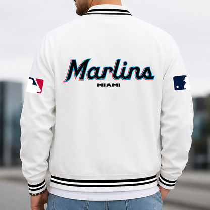 [HOMERUN DEAL] NEW CUSTOMIZED MLB20 MMS MIAMI MARLINS MULTICOLOR MEN'S CASUAL JACKET