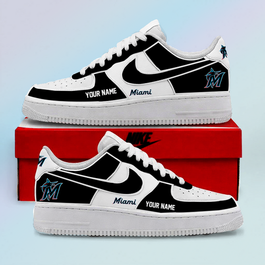 [HOMERUN DEAL] NEW CUSTOMIZED MLB20 MMS MIAMI MARLINS AF1 SHOES