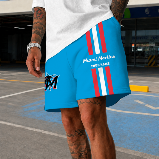 [HOMERUN DEAL] NEW PREMIUM MLB20 MMS MIAMI MARLINS SHORT PANTS