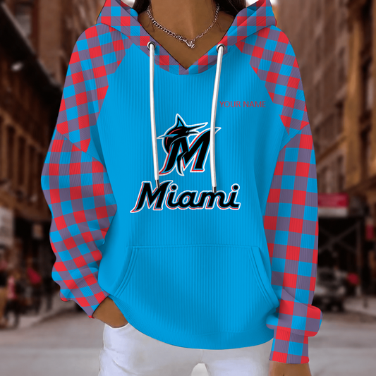 [HOMERUN DEAL] NEW CUSTOMIZED MLB20 MMS MIAMI MARLINS RIBBED HOODIE & SWEATSHIRT