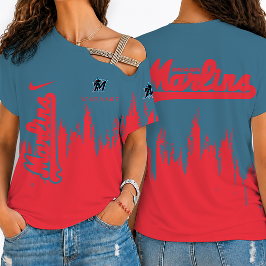 [HOMERUN DEAL] NEW CUSTOMIZED MLB20 MMS MIAMI MARLINS SHOULDER SHIRT