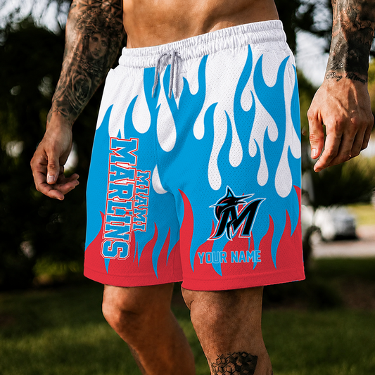 [HOMERUN DEAL] NEW CUSTOMIZED MLB20 MMS MIAMI MARLINS SHORT PANTS