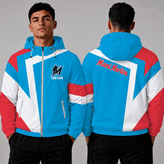 [HOMERUN DEAL] NEW CUSTOMIZED MLB20 MMS MIAMI MARLINS WINDBREAKER JACKET